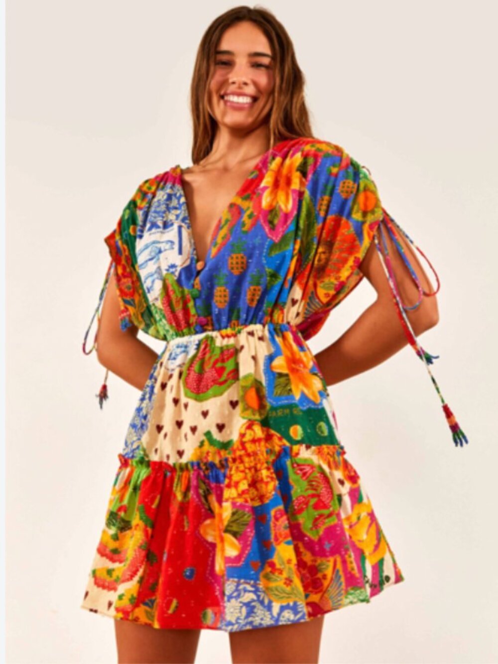 NWT FARM RIO Sunny Mix Mini Dress, size S